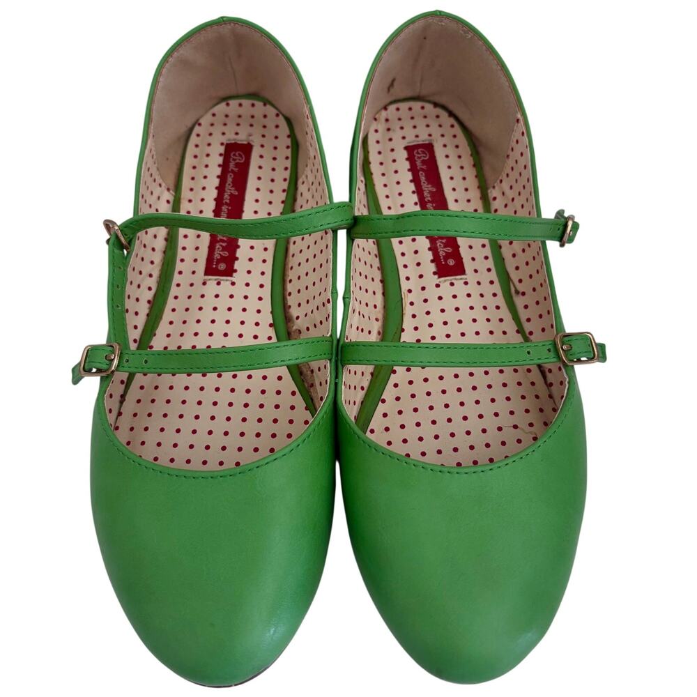 BAIT But Another Innocent Tale Leather Double Strap Mary Jane Ballet Flats Fairy